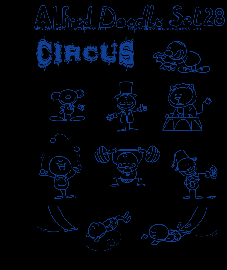 free vector Alfred Doodle Set 28